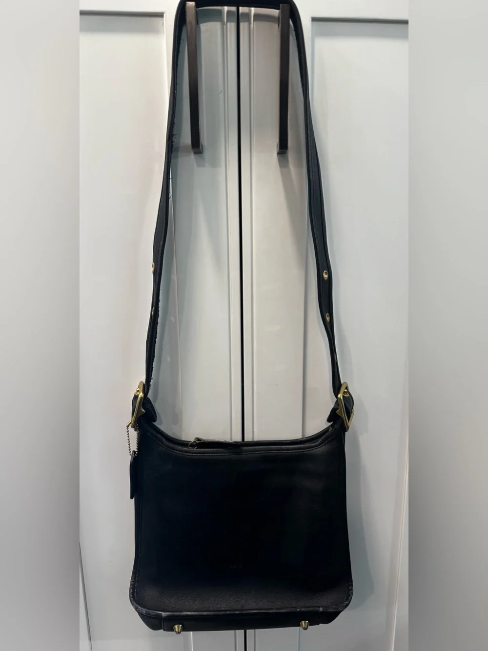 COACH Vintage 9966 LEGACY ZIP Black Leather Purse Bag Crossbody